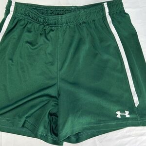 Under Armour Women's Shorts Green/White Size Medium